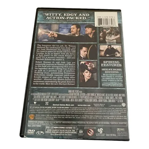 Sherlock Holmes DVD VERY GOOD 2009 Widescreen - Picture 3 of 4